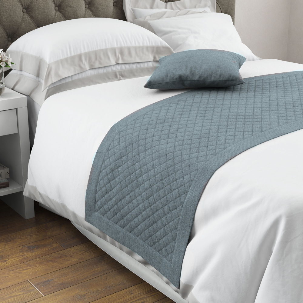Дорожка на кровать Ibitsa Цвет: Серый (70х230 см), размер Без наволочек