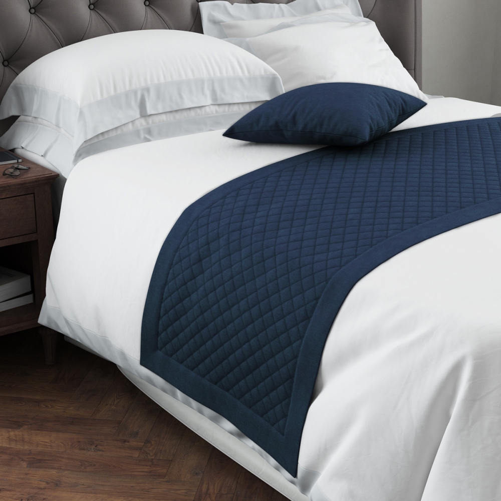 Дорожка на кровать Kaspian Цвет: Синий (70х230 см), размер Без наволочек