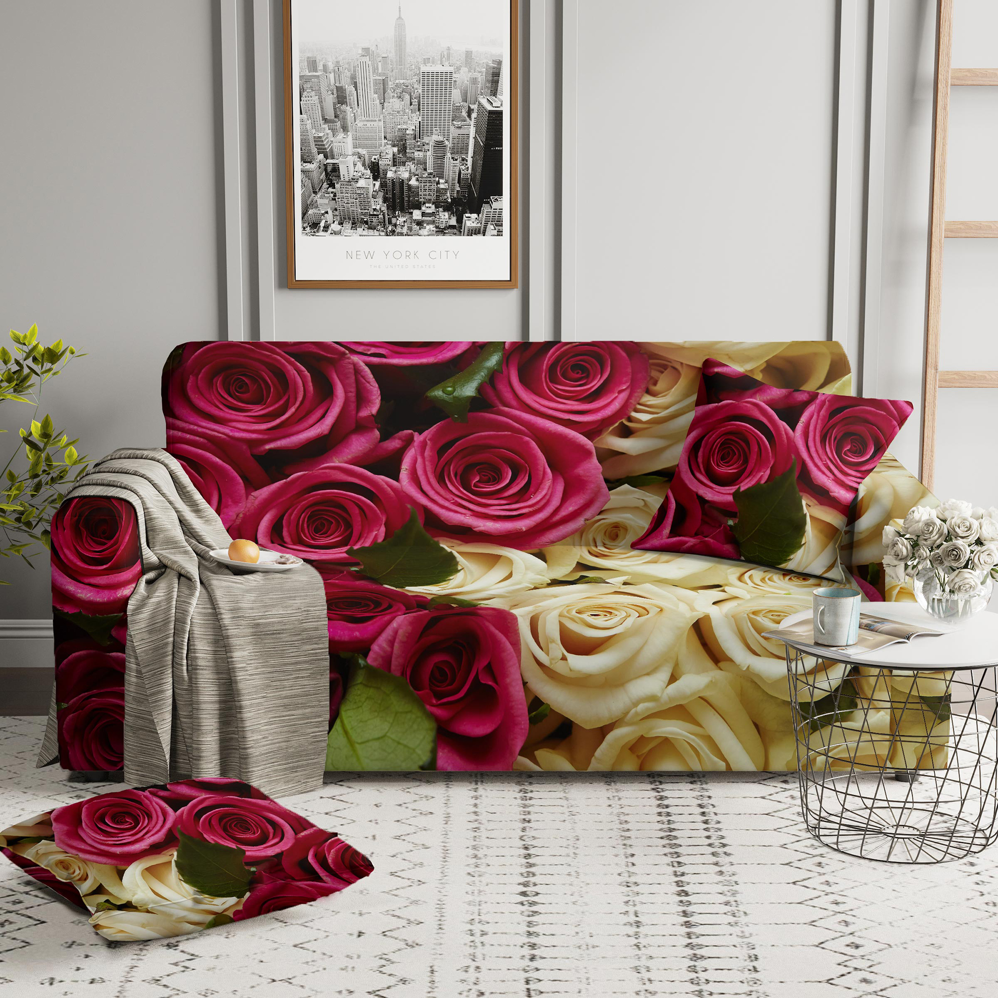 Чехлы для мебели и подушек Стильный Дом Чехол на диван May цвет: красный (Одноместный)