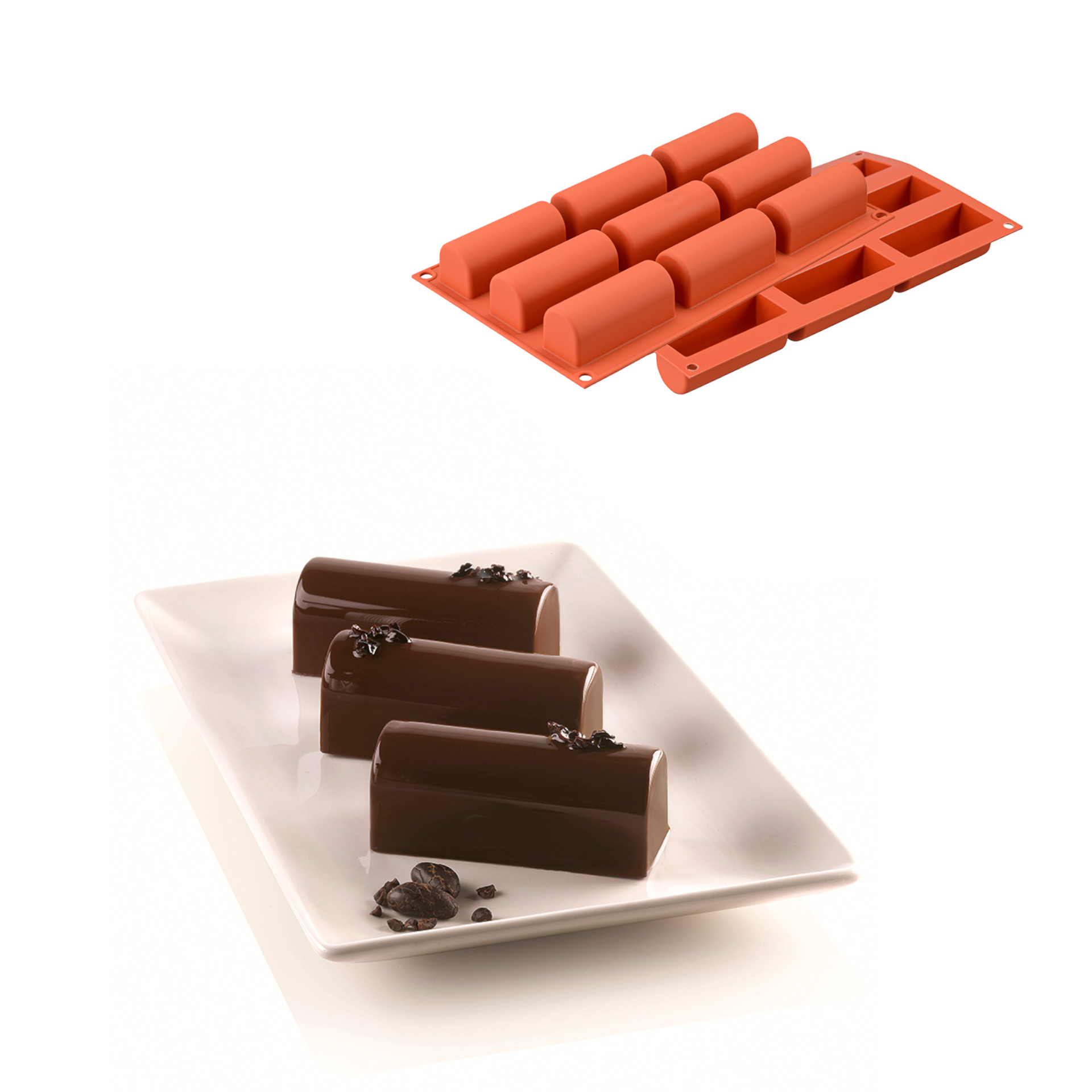 Форма для приготовления пирожных и конфет Midi Buche (18х33,5х3 см), размер Стандартный pok846558 Форма для приготовления пирожных и конфет Midi Buche (18х33,5х3 см) - фото 1