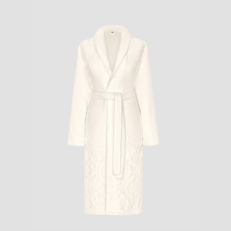 Кремовый банный халат мишель цвет: экрю от togas кремовый из махры и из  велюра