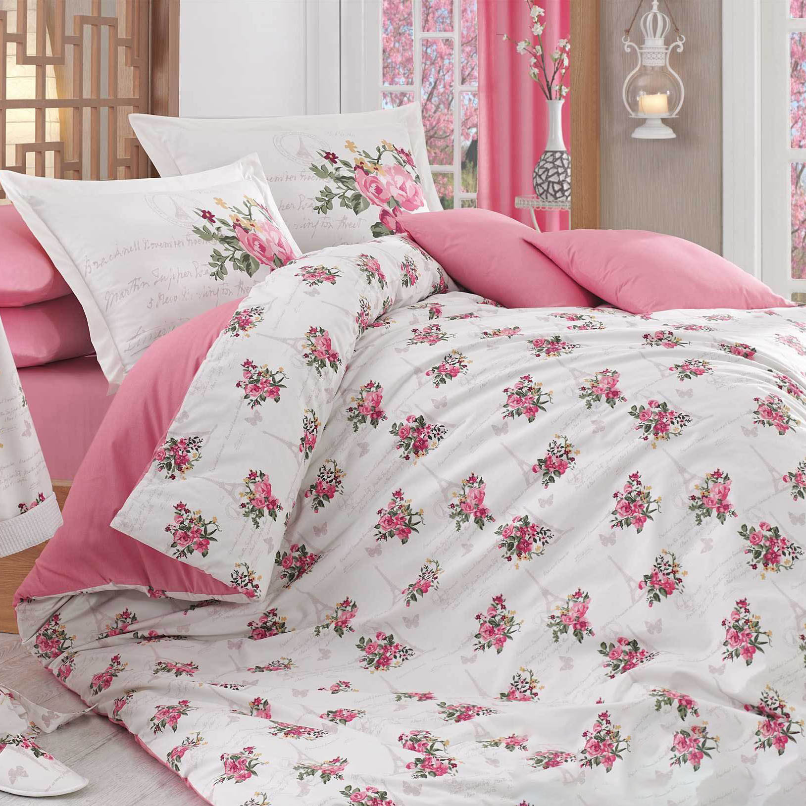 Постельное белье Coffe Цвет: Розовый (евро) HOBBY HOME COLLECTION из ...