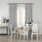 Классические шторы Вальбон цвет: серый (200х270 см - 1 шт)