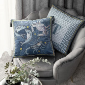 Декоративная подушка Элементи Аква цвет: синий (45х45)