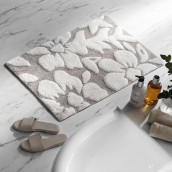 Коврик для ванной Леаль цвет: белый, бежевый (60х90 см)