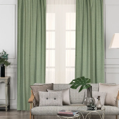 Классические шторы Иман цвет: зеленый (160х260 см - 1 шт)