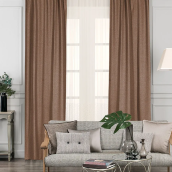 Классические шторы Иман цвет: коричневый (160х260 см - 1 шт)