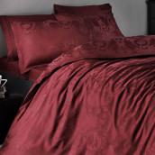 Постельное белье Fairuza цвет: бордовый (евро)