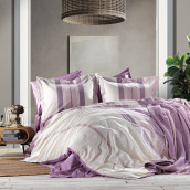 Постельное белье с покрывалом-пледом Moly цвет: фиолетовый, лиловый (2 сп. евро)