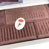 Набор из 2 полотенец Piano цвет: коричневый (50х90 см, 70х140 см)