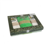 Кухонное полотенце Олива цвет: белый, зеленый (50х70 см - 3 шт)