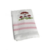 Кухонное полотенце Грибы цвет: розовый (50х75 см - 12 шт)