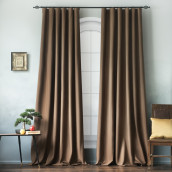 Классические шторы Билли цвет: коричневый (170х270 см - 2 шт)
