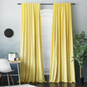 Классические шторы Сири цвет: желтый (170х270 см - 2 шт)