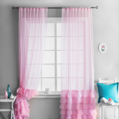 Классические шторы Ноа цвет: розовый (145х270 см - 2 шт)
