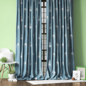 Классические шторы Элис цвет: серо-голубой (145х270 см - 2 шт)