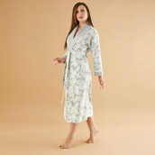 Банный халат Delinda цвет: серо-белый (4XL)