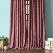 Классические шторы Бэлли цвет: розовый (145х270 см - 2 шт)