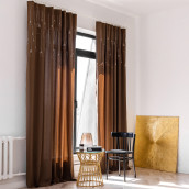Классические шторы Лэмпс цвет: коричневый (145х270 см - 2 шт)