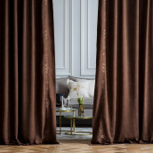 Классические шторы Бриджит цвет: коричневый (200х270 см - 2 шт)