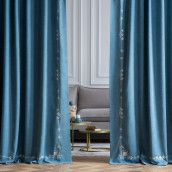 Классические шторы Бриджит цвет: голубой (200х270 см - 2 шт)