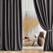 Классические шторы Лаура цвет: серый (200х270 см - 2 шт)