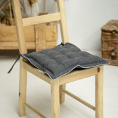 Подушка на стул Ибица цвет: темно-серый (40х40)