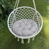 Подушка на стул Тина цвет: серебристый (круглая 60 (1 шт))