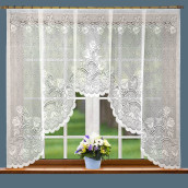 Классические шторы Polly цвет: белый (260х145 см - 1 шт)