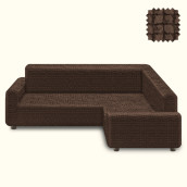 Чехол на угловой диван (правый угол) Darius цвет: темно-коричневый (300 см)
