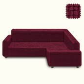 Чехол на угловой диван (правый угол) Darius цвет: бордовый (300 см)