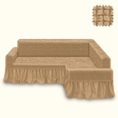 Чехол на угловой диван (правый угол) Katey цвет: песочный (300 см)