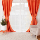 Классические шторы Erma цвет: оранжевый