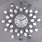 Часы Зеркальные лепестки (40х40 см)