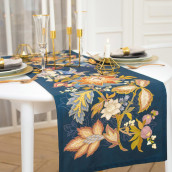 Дорожка на стол Deria цвет: синий (40х146 см)