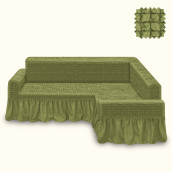 Чехол на угловой диван (правый угол) Katey цвет: фисташковый (300 см)