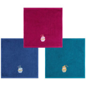 Кухонное полотенце Капкейк цвет: бирюзовый, бордовый (35х35 см - 3 шт)