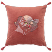 Декоративная подушка Незнакомка цвет: пепельно-розовый (45х45 (1 шт))