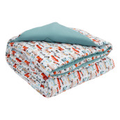 Детское постельное белье с одеялом-покрывалом Funny kids beep цвет: голубой (1.5 сп)