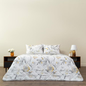 Постельное белье с одеялом-покрывалом Массимо цвет: белый, серый, желтый