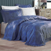 Постельное белье с одеялом-покрывалом Pera цвет: индиго