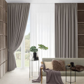 Классические шторы Маноло цвет: серый