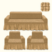 Комплект чехлов на диван и два кресла Larry цвет: медовый (185 см, 50 см - 2 шт)