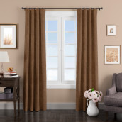 Классические шторы Soft цвет: коричневый (150х270 см - 2 шт)