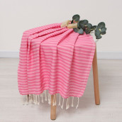 Полотенце Полосы цвет: розовый (100х180 см)