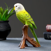 Фигурка Зеленый попугай (10х8х17 см)