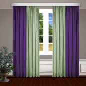 Классические шторы Bryson цвет: фиолет, фисташковый (150х270 см - 2 шт)