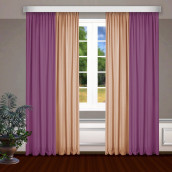 Классические шторы Bryson цвет: малиновый, персиковый (150х270 см - 2 шт)