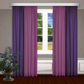 Классические шторы Bryson цвет: фиолетовый, малиновый (150х270 см - 2 шт)
