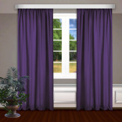 Классические шторы Bryson цвет: фиолетовый (150х270 см - 2 шт)